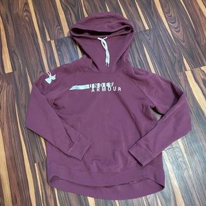 Burgundy Under Armour hoodie sweatshirt